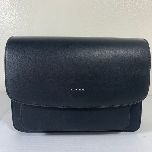 NWT Pixie Mood Zoe Crossbody Bag Black Vegan Leather Purse Spring Causebox 2020 - Picture 2 of 11